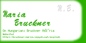 maria bruckner business card